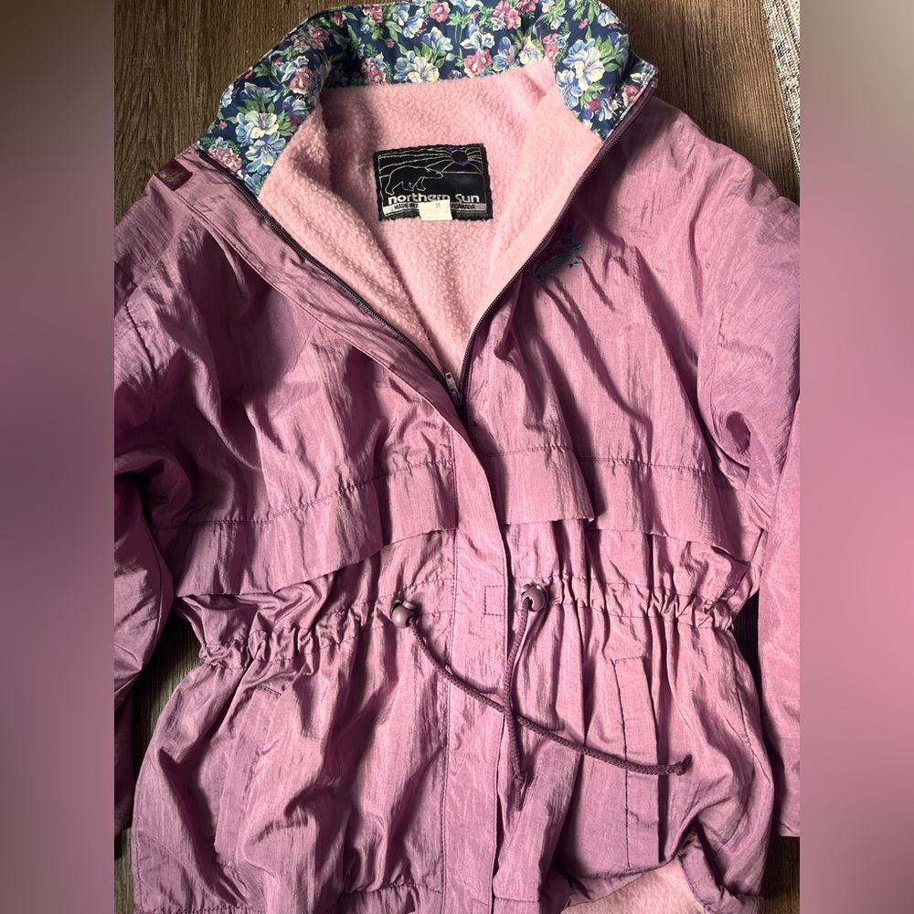 Vintage Pink Northern Sun 90s windbreaker jacket